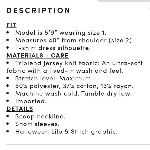 Torrid Disney Lilo and Stitch Plus Size 1X 14-16 Halloween Mummy T-Shirt Dress - Picture 7 of 7